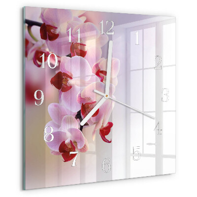 Orologio quadrato Orchidea