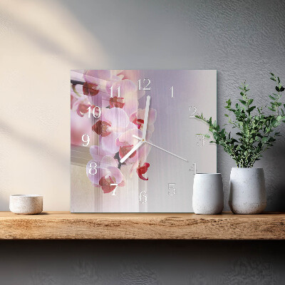 Orologio quadrato Orchidea
