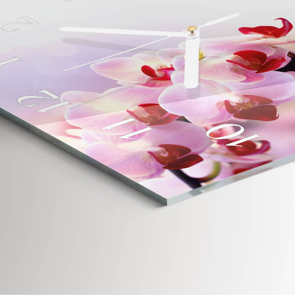 Orologio quadrato Orchidea