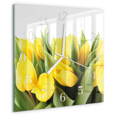 Orologio quadrato Fiori di tulipano