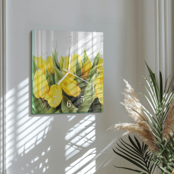 Orologio quadrato Fiori di tulipano