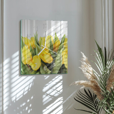 Orologio quadrato Fiori di tulipano