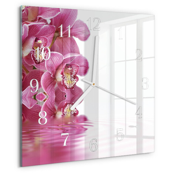 Orologio quadrato Orchidea