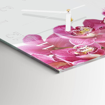 Orologio quadrato Orchidea
