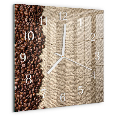 Orologio quadrato chicchi di caffè