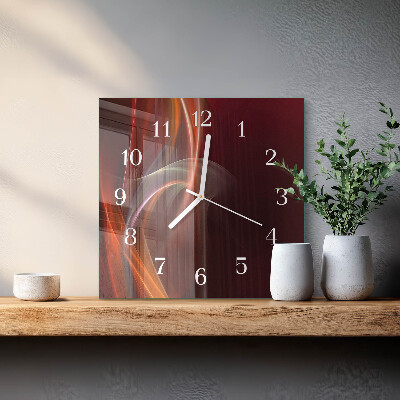 Orologio quadrato Linee astratte