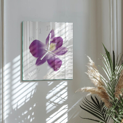 Orologio quadrato Fiore di orchidea