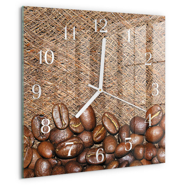 Orologio quadrato chicchi di caffè