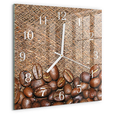 Orologio quadrato chicchi di caffè