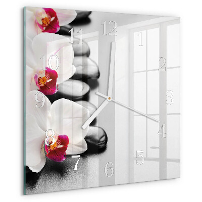 Orologio quadrato Pietre per orchidee