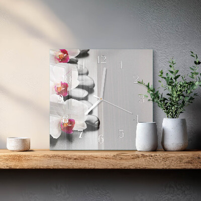 Orologio quadrato Pietre per orchidee