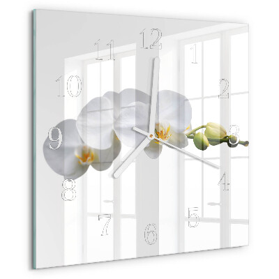 Orologio quadrato Orchidea