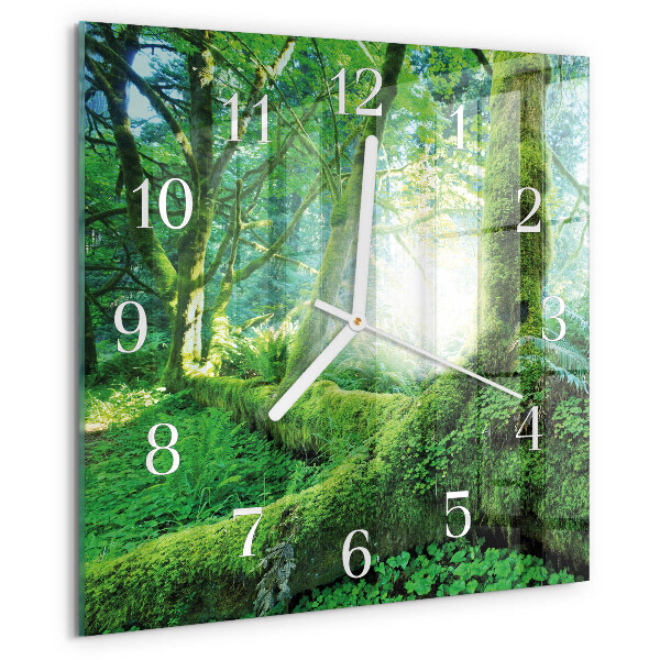 Orologio quadrato Muschio forestale