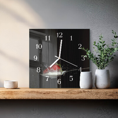 Orologio quadrato Fragola