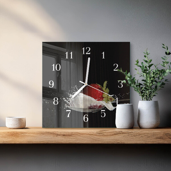 Orologio quadrato Fragola