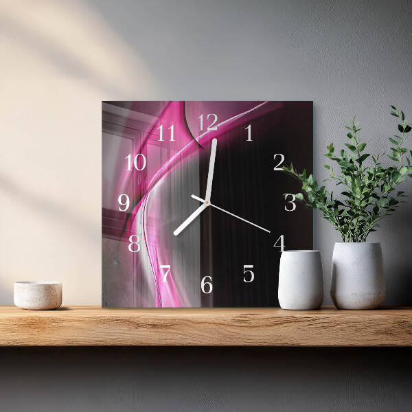 Orologio quadrato Linee astratte