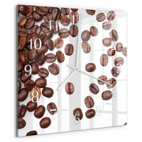 Orologio quadrato chicchi di caffè