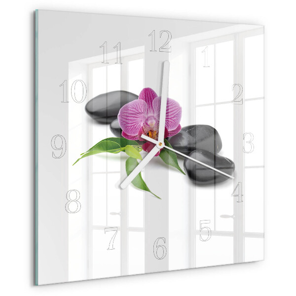 Orologio quadrato Orchidea