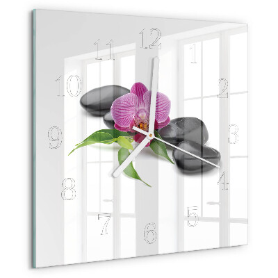 Orologio quadrato Orchidea