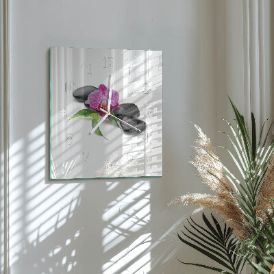 Orologio quadrato Orchidea