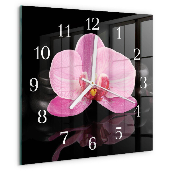 Orologio quadrato Orchidea