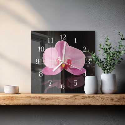Orologio quadrato Orchidea