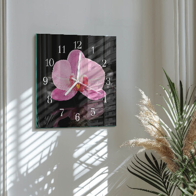 Orologio quadrato Orchidea
