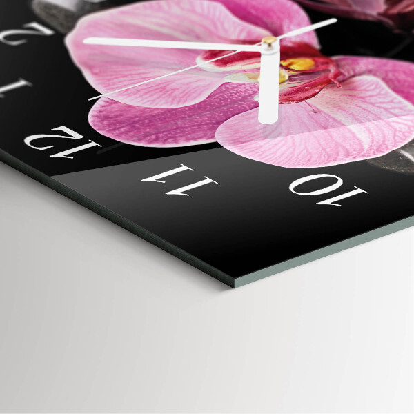 Orologio quadrato Orchidea
