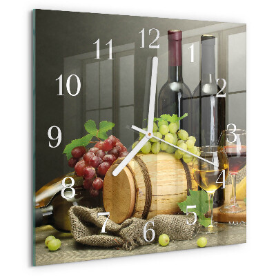 Orologio quadrato Uva per il vino