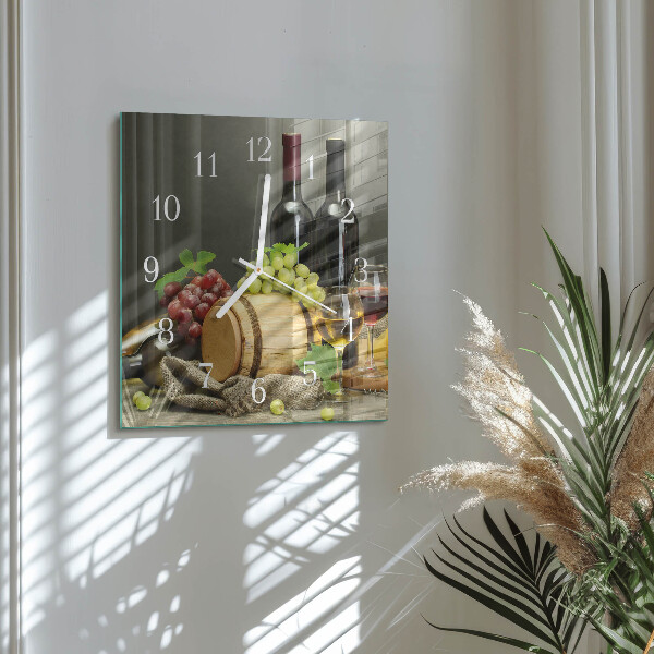 Orologio quadrato Uva per il vino