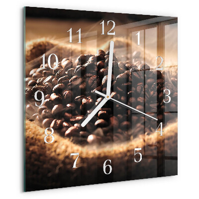 Orologio quadrato chicchi di caffè