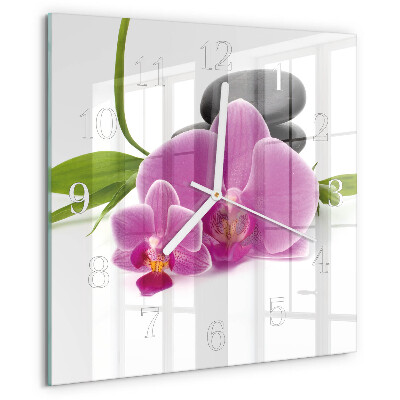 Orologio quadrato Orchidea