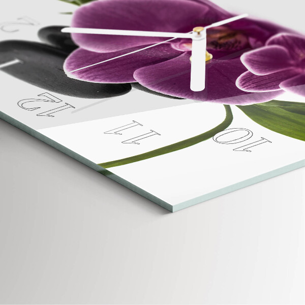 Orologio quadrato Orchidea