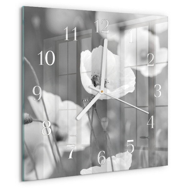 Orologio quadrato Papaveri