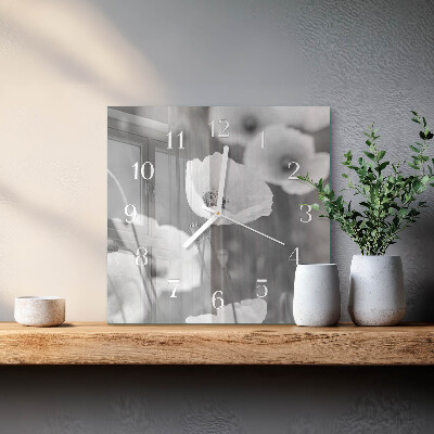 Orologio quadrato Papaveri