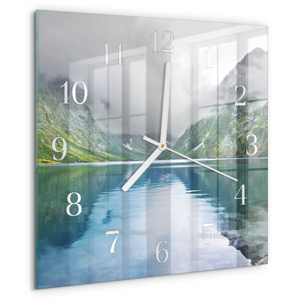 Orologio quadrato Lago di montagna