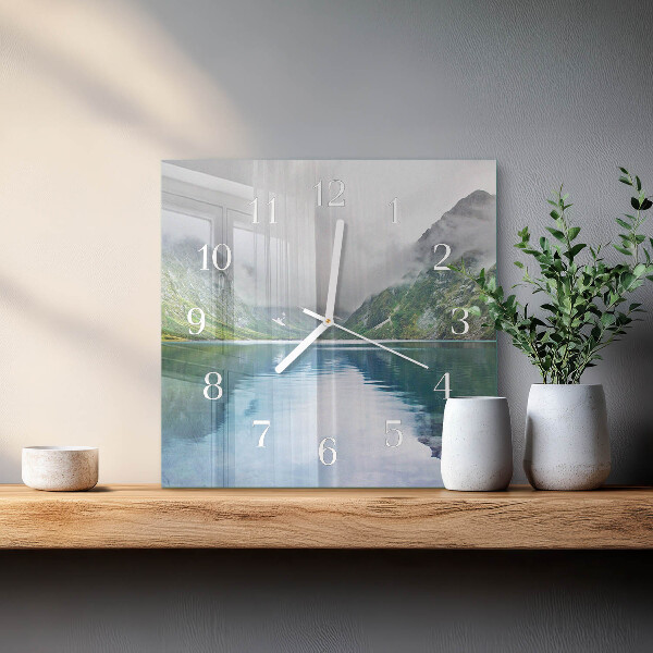 Orologio quadrato Lago di montagna
