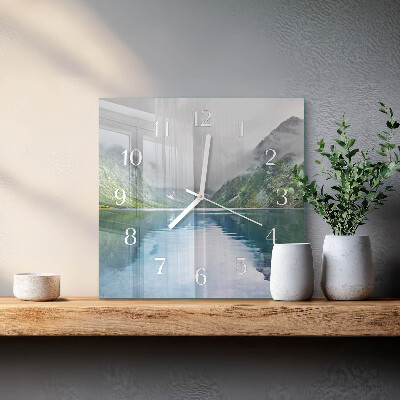 Orologio quadrato Lago di montagna