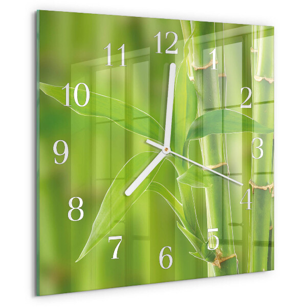 Orologio quadrato Pianta di bambù