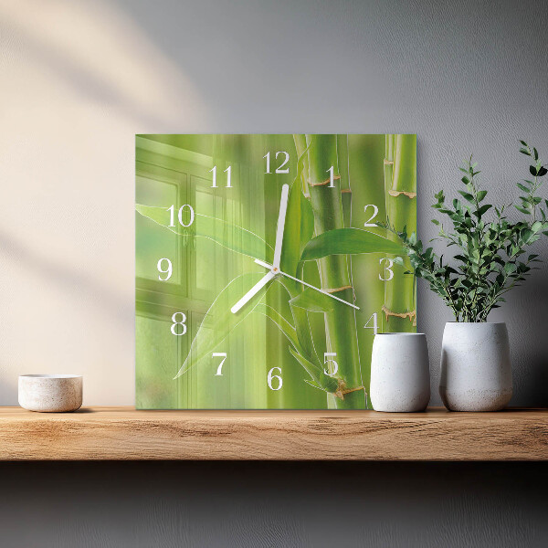 Orologio quadrato Pianta di bambù