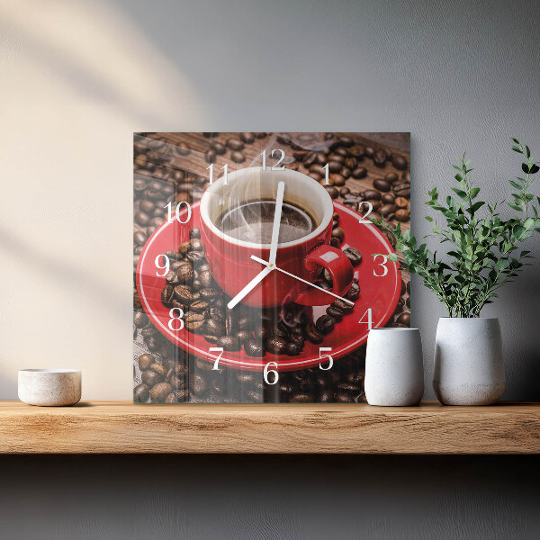 Orologio quadrato Tazza di caffè