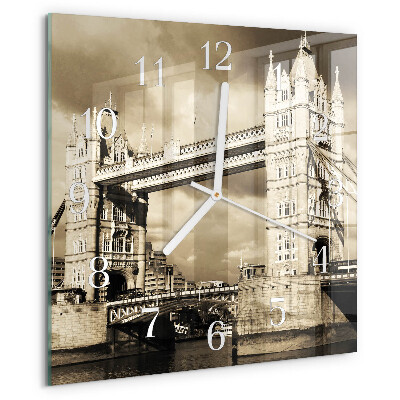 Orologio quadrato Ponte di Londra, seppia