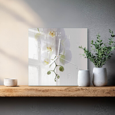 Orologio quadrato Orchidea