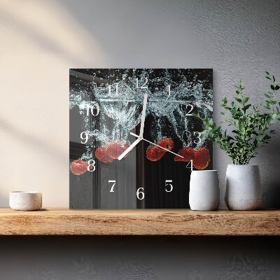 Orologio quadrato Fragole