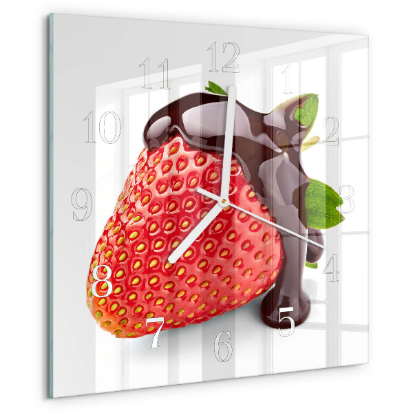 Orologio quadrato Cioccolato alla fragola