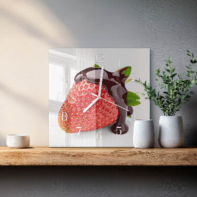 Orologio quadrato Cioccolato alla fragola