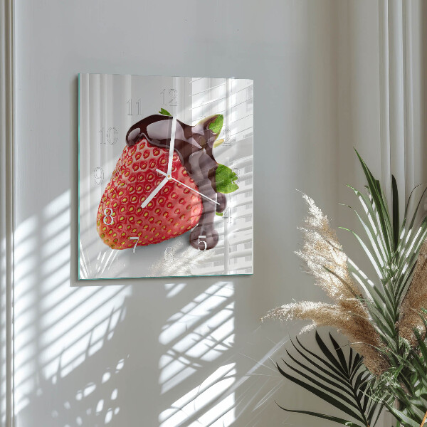 Orologio quadrato Cioccolato alla fragola