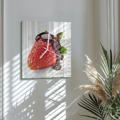 Orologio quadrato Cioccolato alla fragola