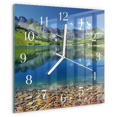 Orologio quadrato Lago di montagna