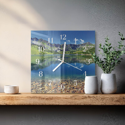 Orologio quadrato Lago di montagna